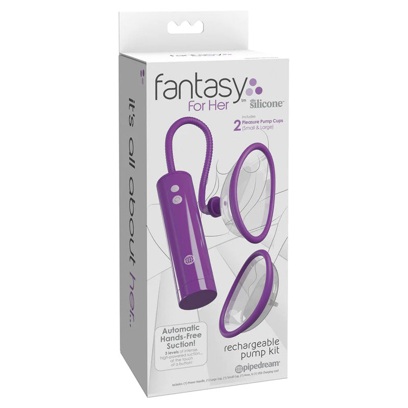 Fantasy For Her Rechargeable Pump Kit - USB Rechargeable Vagina Pump