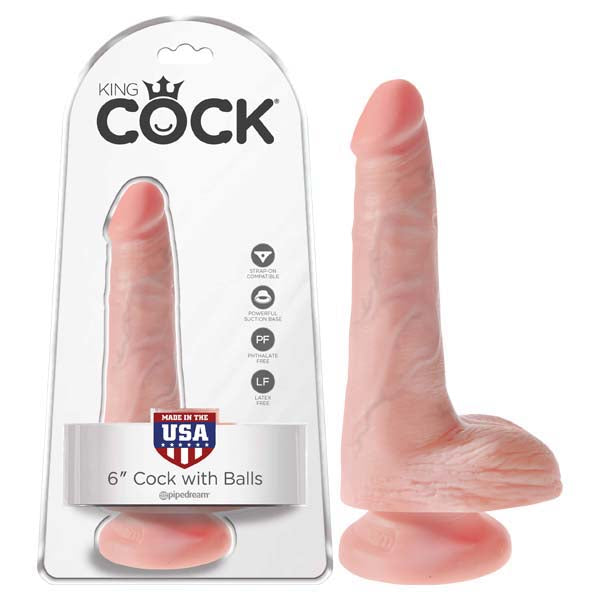 King Cock 6'' Cock with Balls - 15.2 cm Dong