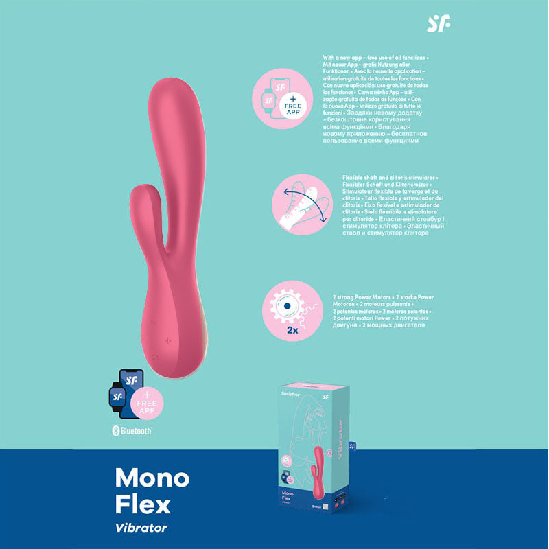 Satisfyer Mono Flex - App Controlled USB Rechargeable Rabbit Vibrator