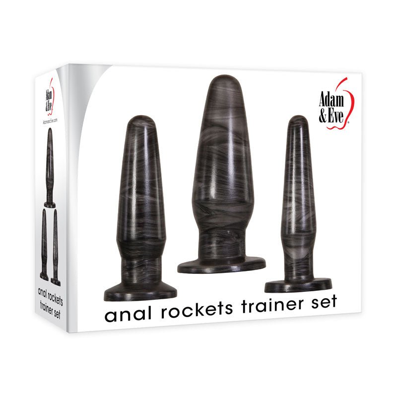 Adam & Eve ANAL ROCKETS TRAINER SET - Butt Plugs - Set of 3 Sizes - Pleasure Den