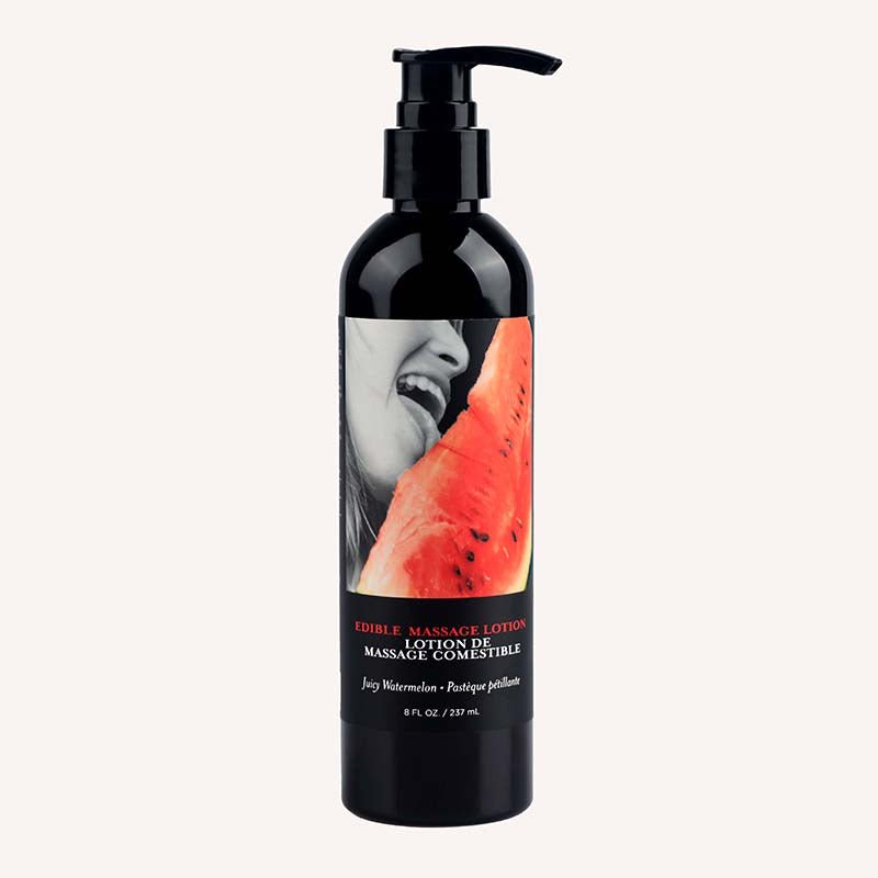 Edible Massage Lotion - Watermelon - Watermelon Flavoured Massage Lotion - 237 ml - Pleasure Den