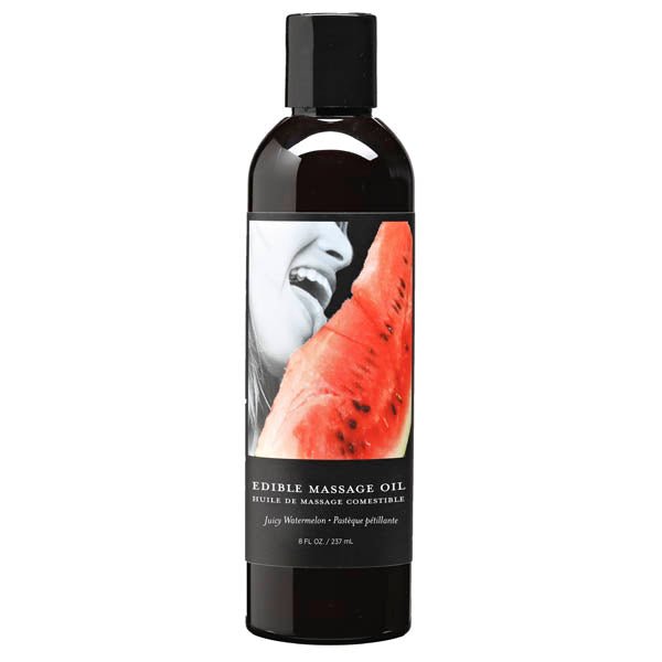 Edible Massage Oil - Juicy Watermelon Flavoured - 237 ml Bottle - Pleasure Den