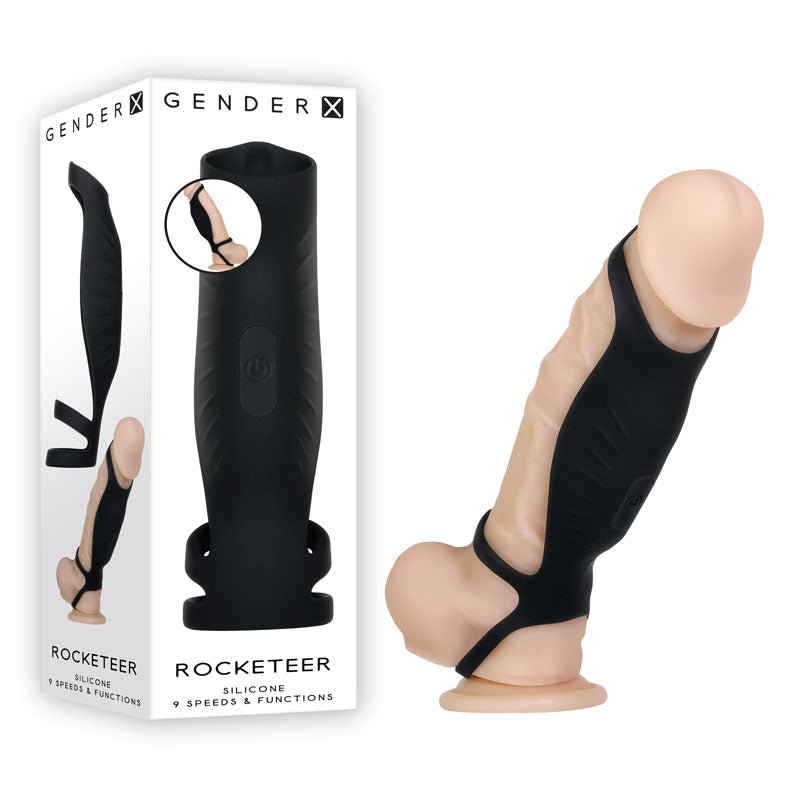 Gender X ROCKETEER - USB Rechargeable Vibrating Penis Sleeve - Pleasure Den