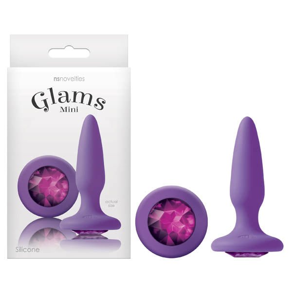 Glams Mini - 8.4 cm (3.3'') Butt Plug with Sparkling Gem - Pleasure Den