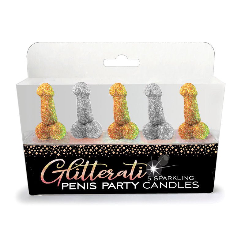 Glitterati - Penis Party Candles - Novelty Candles - 5 Pack - Pleasure Den