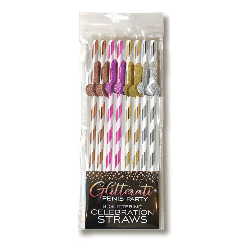 Glitterati - Tall Straws - Party Straws - 8 Pack - Pleasure Den