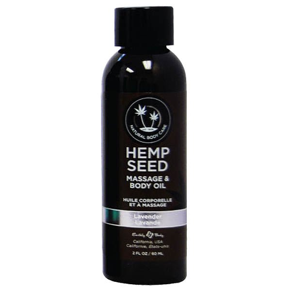 Hemp Seed Massage & Body Oil - Lavender Scented - 59 ml Bottle - Pleasure Den