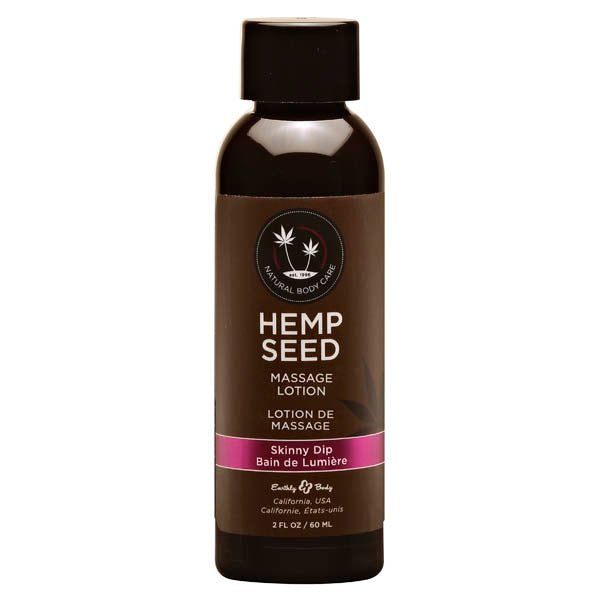 Hemp Seed Massage Lotion - Skinny Dip (Vanilla & Faiy Floss) Scented - 59 ml Bottle - Pleasure Den