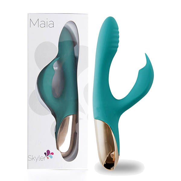 Maia Skyler - 21.6 cm USB Rechargeable Bendable Rabbit Vibrator - Pleasure Den