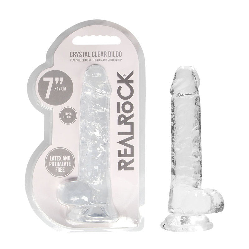 REALROCK 7'' Realistic Dildo With Balls - 17.8 cm Dong - Pleasure Den