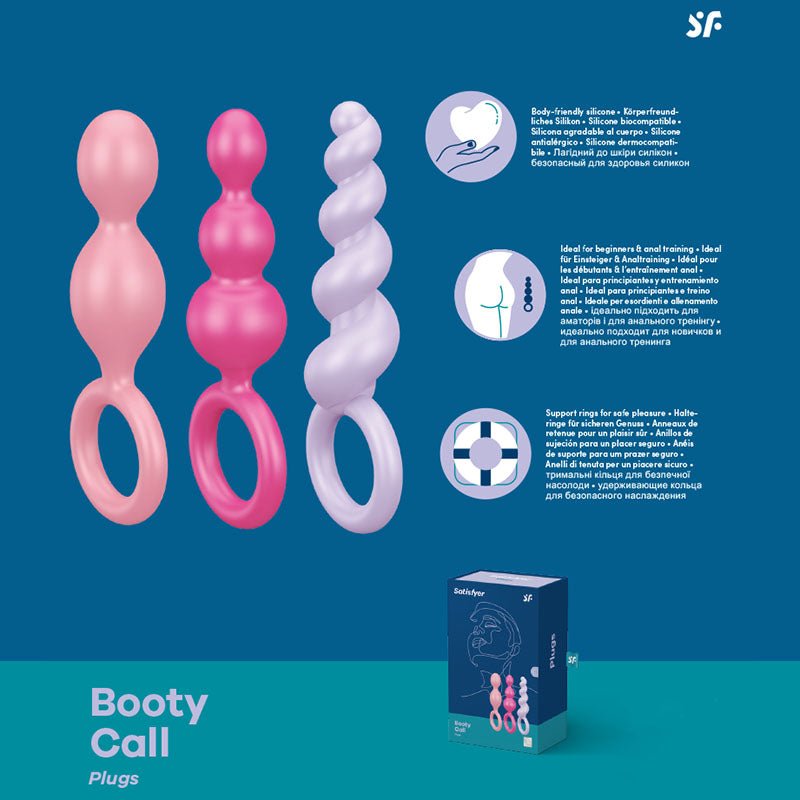 Satisfyer Booty Call - Butt Plugs - Set of 3 - Pleasure Den