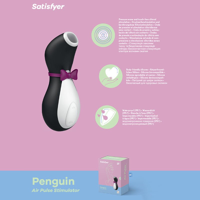 Satisfyer Penguin - USB-Rechargeable Air Pulse Clitoral Stimulator - Pleasure Den