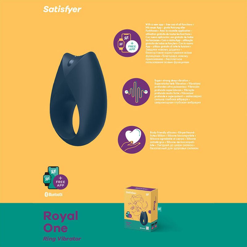 Satisfyer Royal One - App Controlled Vibrating Cock Ring - Pleasure Den