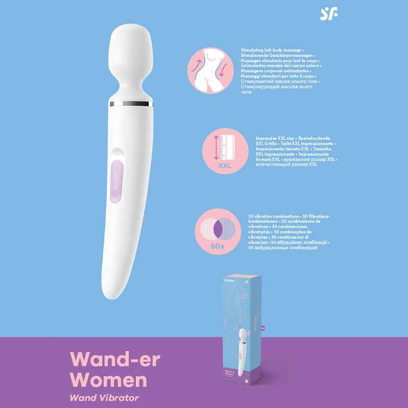 Satisfyer Wand-er Woman - USB Rechargeable Massager Wand - Pleasure Den