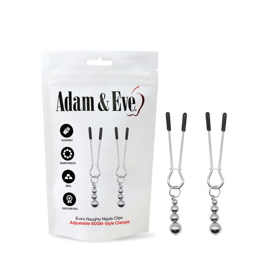 Adam & Eve Eve's Naughty Nipple Clips - Set of 2