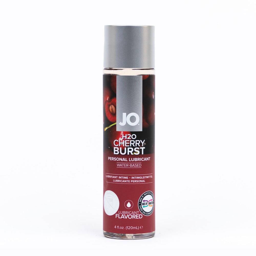 JO H2O Cherry Burst Lube - 120 mL - Cherry Flavoured Water Based Lubricant - 120 ml Bottle