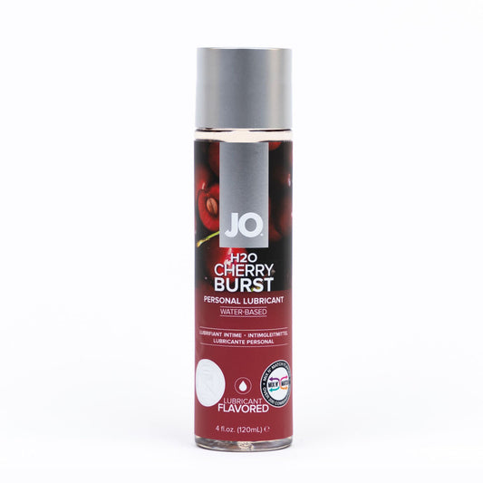 JO H2O Cherry Burst Lube - 120 mL - Cherry Flavoured Water Based Lubricant - 120 ml Bottle