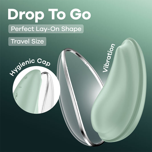 Satisfyer Drop To Go - Mint - Mint  USB Rechargeable Clitoral Stimulator