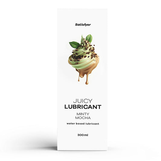 Satisfyer Juicy Lubricant 300 ml Minty Mocha - Mint & Coffee Scented Water Based Lubricant - 300 ml Bottle