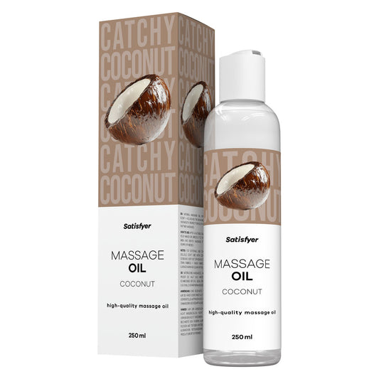 Satisfyer Massage Oil 250 ml Coconut - Coconut Scented Massage Oil - 250 ml Bottle