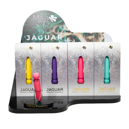 Maia JAGUAR Display -  Rechargeable Bullets - Display of 4 Colours x 3 each with Tester