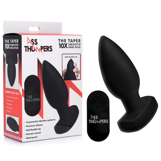 Ass Thumpers The Taper -  13 cm USB Rechargeable Vibrating Butt Plug with Wireless Remote