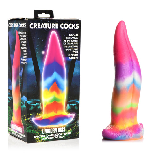 Creature Cocks Unicorn Kiss Silicone Dildo -  21.4 cm Fantasy Unicorn Tongue Dildo