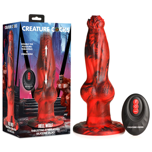 Creature Cocks Hell Wolf -  22 cm USB Rechargeable Thrusting Fantasy Dildo