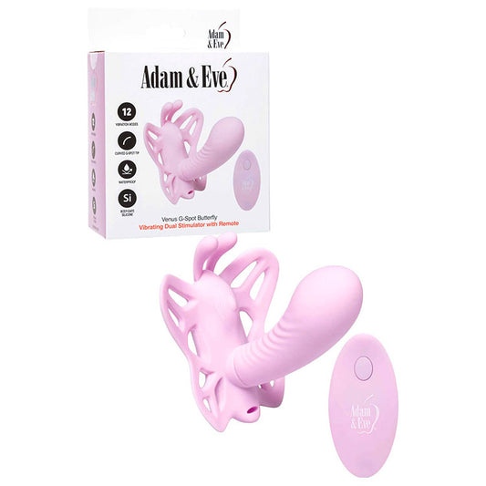 Adam & Eve VENUS G-SPOT BUTTERFLY -  USB Rechargeable Wearable Butterfly Vibrator with Remote