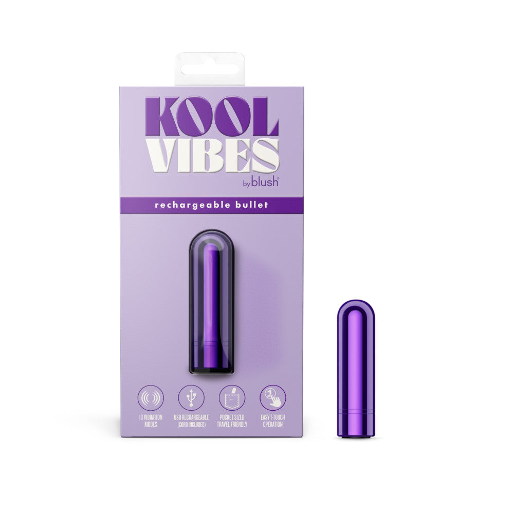 Kool Vibes - Rechargeable Mini Bullet - Grape -  6.4 cm USB Rechargeable Bullet