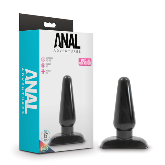 Anal Adventures Basic Anal Plug - Medium -  12 cm Butt Plug