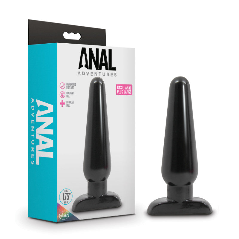 Anal Adventures Basic Anal Plug - Large -  16.5 cm Butt Plug