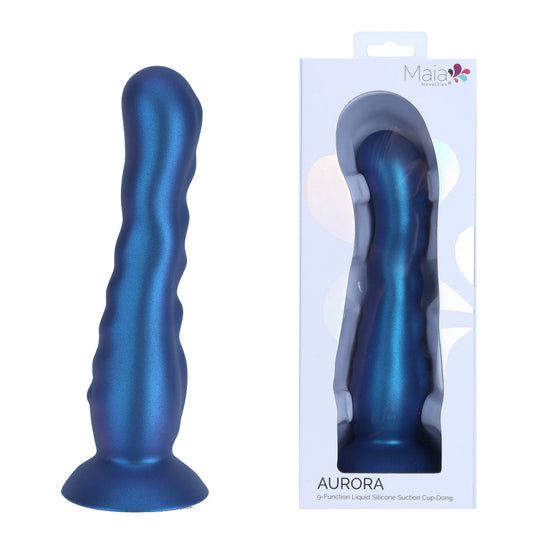 Maia AURORA - Metallic  21.6 cm USB Rechargeable Vibrating Dildo