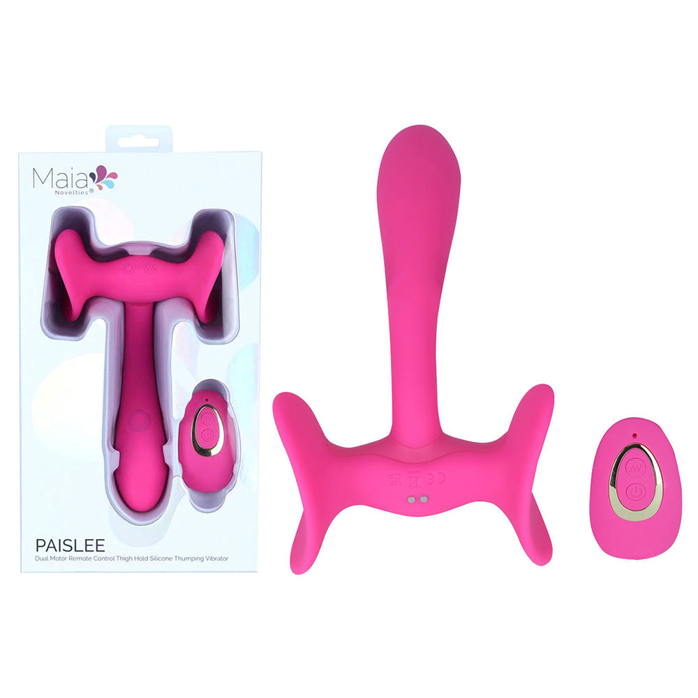 Maia PAISLEE -  16.5 cm USB Rechargeable Thigh Hold Vibrator with Wireless Remote