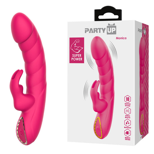 Party Up MONICA -  -  15.8 cm USB Rechargeable Rabbit Vibrator