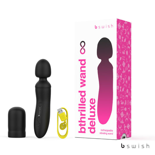 Bthrilled Premium - Noir               -  21 cm USB Rechargeable Massage Wand