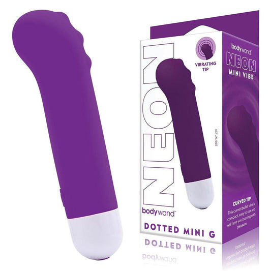 Bodywand Neon Dotted Mini G - Neon  -  12 cm USB Rechargeable Mini Vibrator