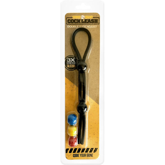 Boneyard Cock Leash Double -  Adjustable Cock Lasso Ring