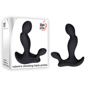 Adam & Eve Adam's Vibrating Triple Probe -  USB Rechargeable Prostate Massager width=