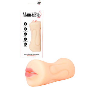 Adam & Eve Bang & Blow Deep Throat Stroker -  Vagina & Mouth Dual Ended Stroker width=