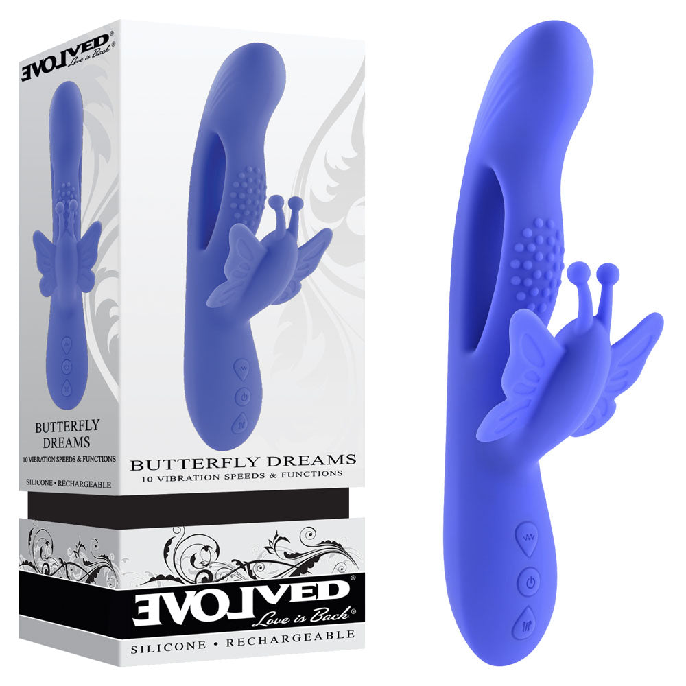 Evolved BUTTERFLY DREAMS -  23.8 cm USB Rechargeable Butterfly Vibrator