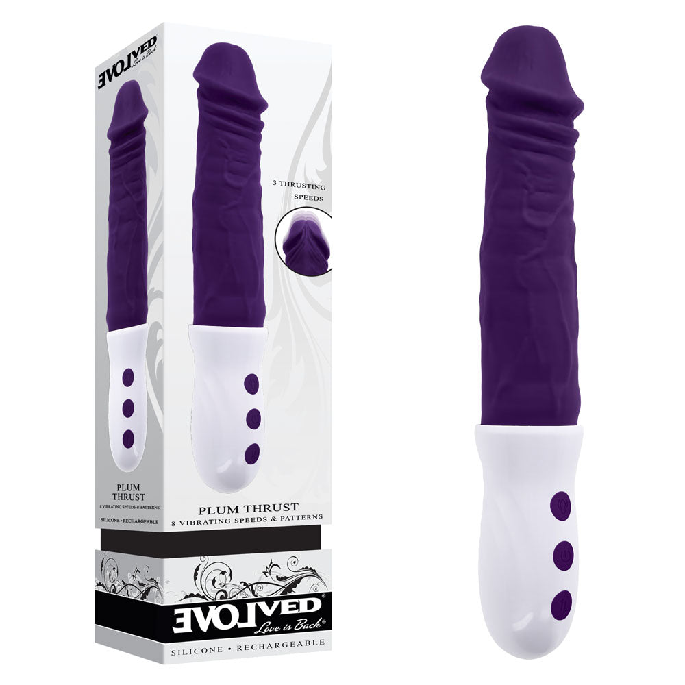 Evolved PLUM THRUST -  29 cm USB Rechargeable Thrusting Vibrator