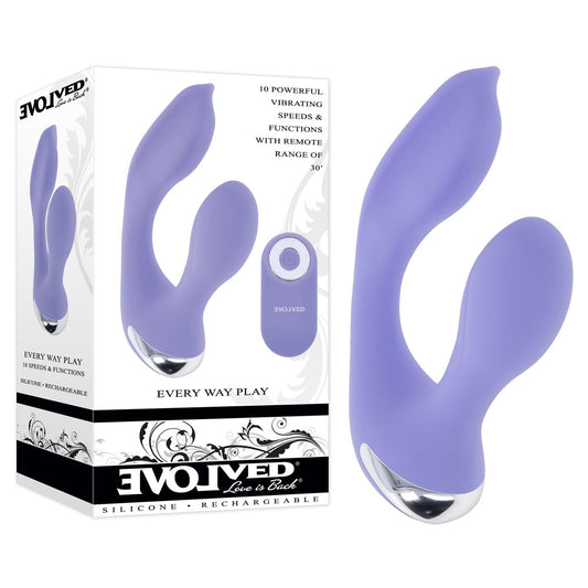 Evolved EVERY WAY PLAY -  12.8 cm USB Rechargeable Rabbit Vibrator with Wireless Remote Control