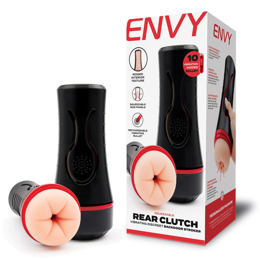 ENVY Squeezable Rear Clutch Stroker -  Vibrating Anal Stroker