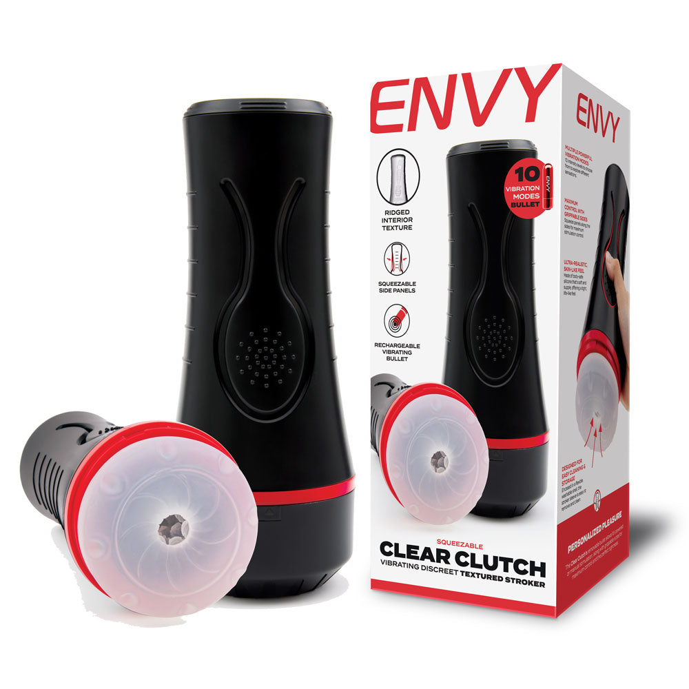 ENVY Squeezable  Clutch Stroker -  Vibrating Stroker