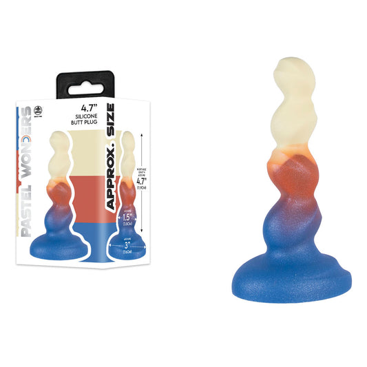 Pastel Wonders - 11.9 cm Silicone Butt Plug -  11.9 cm Butt Plug