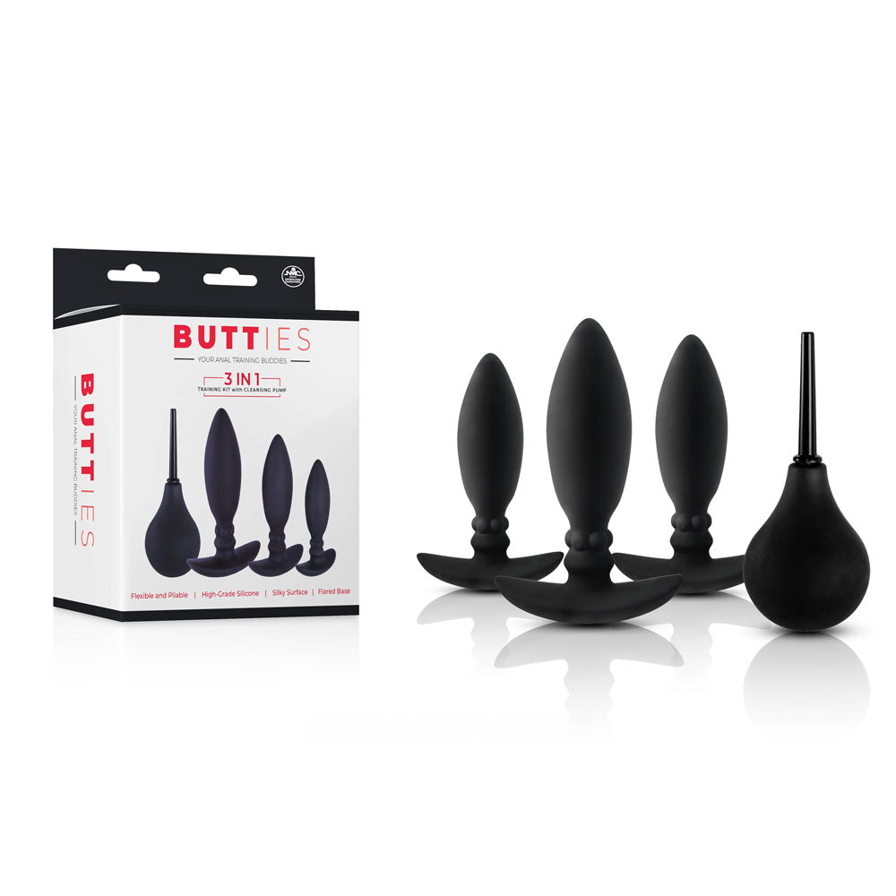 Butties -  Anal Training Plug Set with Cleansing Pump