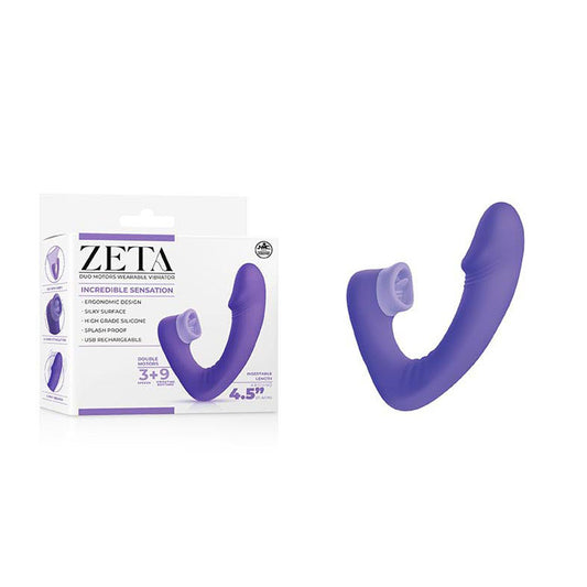 Zeta Duo Motor Wearable Vibrator -  11.4 cm USB Rechargeable Vibrator with Flicking Clitoral Stimulator