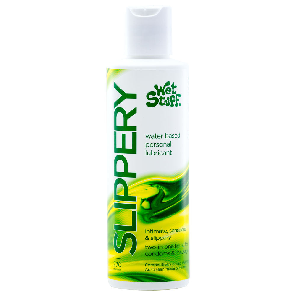 Wet Stuff Slippery 270g Disc - Water Based Lubricant - 270 gram Bottle