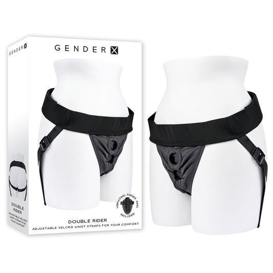 Gender X DOUBLE RIDER -  Adjustable Strap-On Harness (No Probe Included)